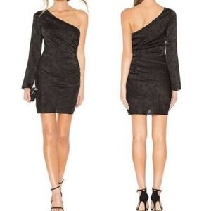 NWT Privacy Please Womens Kerry Mini Size Small‎ Black Floral Print Ruching